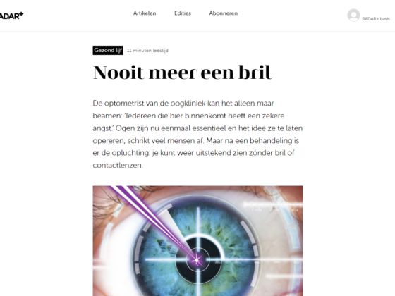 Oogkliniek Retina in Radar Magazine